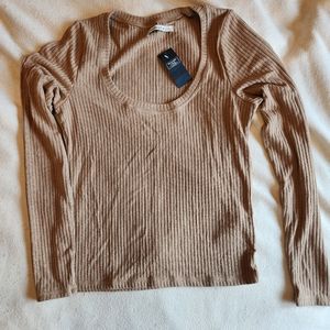 Abercrombie Ribbed Long Sleeve Tee